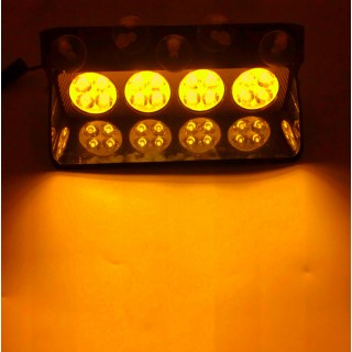 Аварийна сигнална LED лампа 12V блиц оранжева светлина